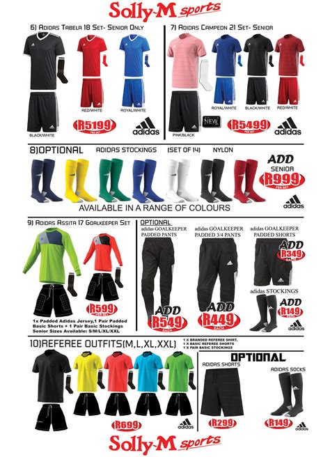 adidas soccer team kits